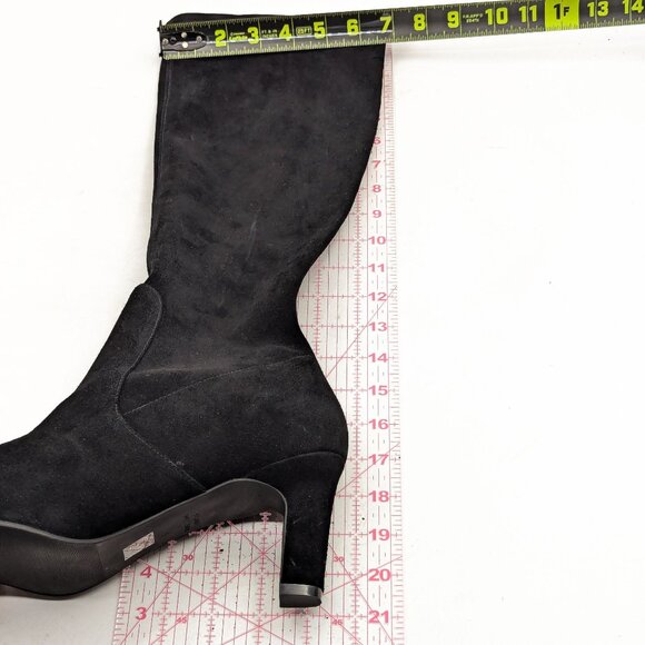 Stuart Weitzman Women Brooks Tall Black Suede Dress Office Boots sz 9US EUR 39.5 - Picture 6 of 11